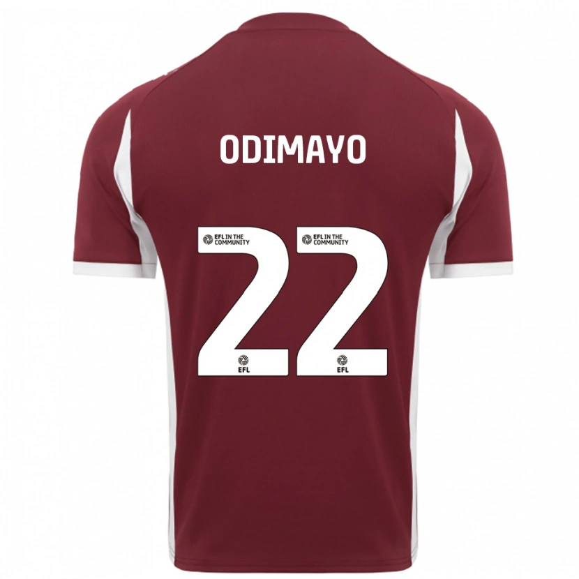 Danxen Dames Akin Odimayo #22 Bordeauxrood Wit Thuisshirt Thuistenue 2025/26 T-Shirt België