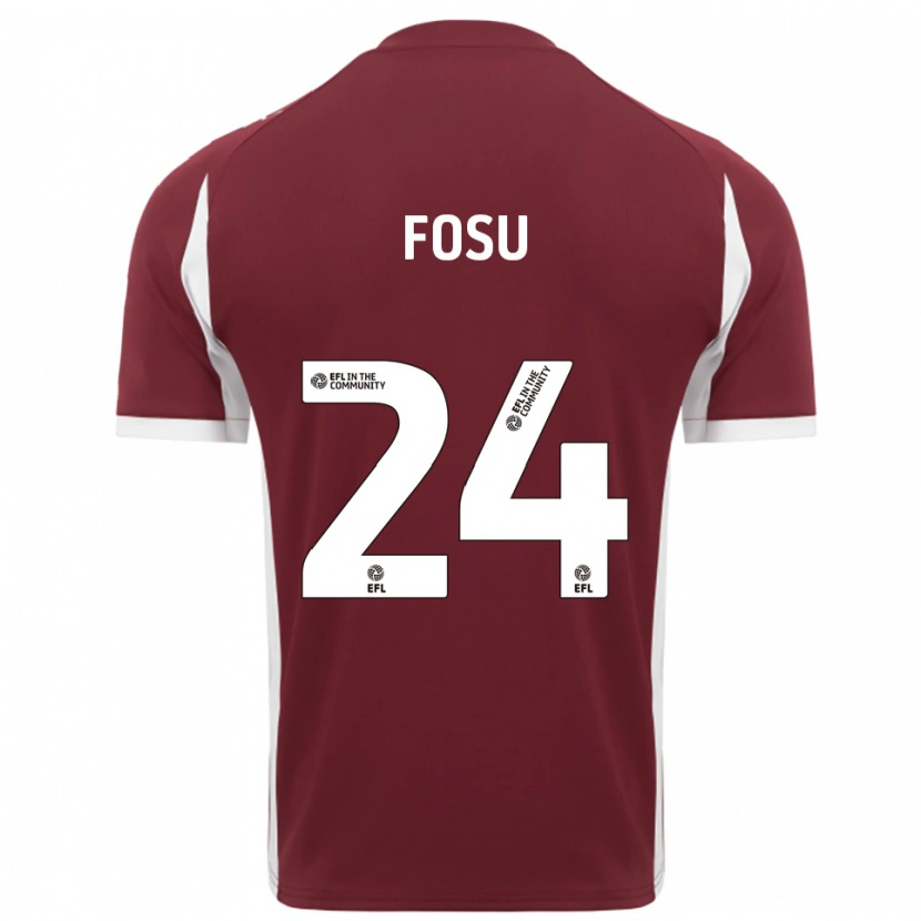 Danxen Dames Tariqe Fosu #24 Bordeauxrood Wit Thuisshirt Thuistenue 2025/26 T-Shirt België