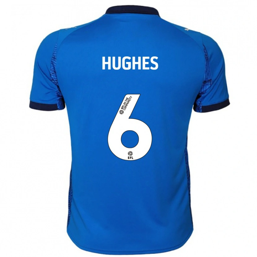 Danxen Dames Sam Hughes #6 Blauw Wit Thuisshirt Thuistenue 2025/26 T-Shirt België