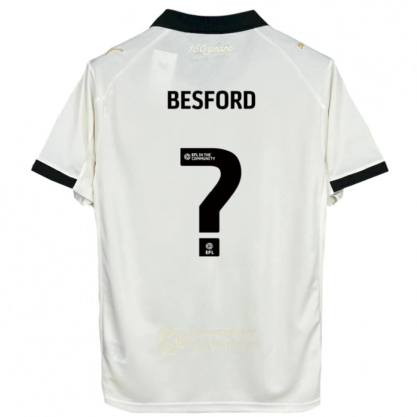 Danxen Dames Callum Besford #0 Gebroken Wit Zwart Thuisshirt Thuistenue 2025/26 T-Shirt België