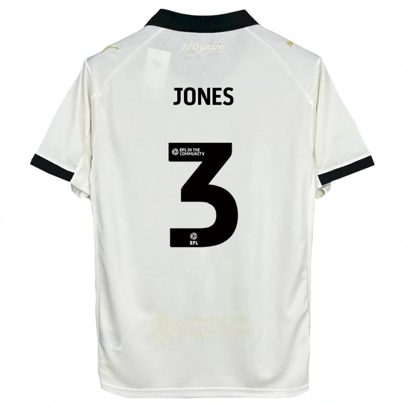 Danxen Dames Dan Jones #3 Gebroken Wit Zwart Thuisshirt Thuistenue 2025/26 T-Shirt België