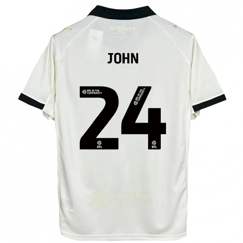 Danxen Dames Kyle John #24 Gebroken Wit Zwart Thuisshirt Thuistenue 2025/26 T-Shirt België