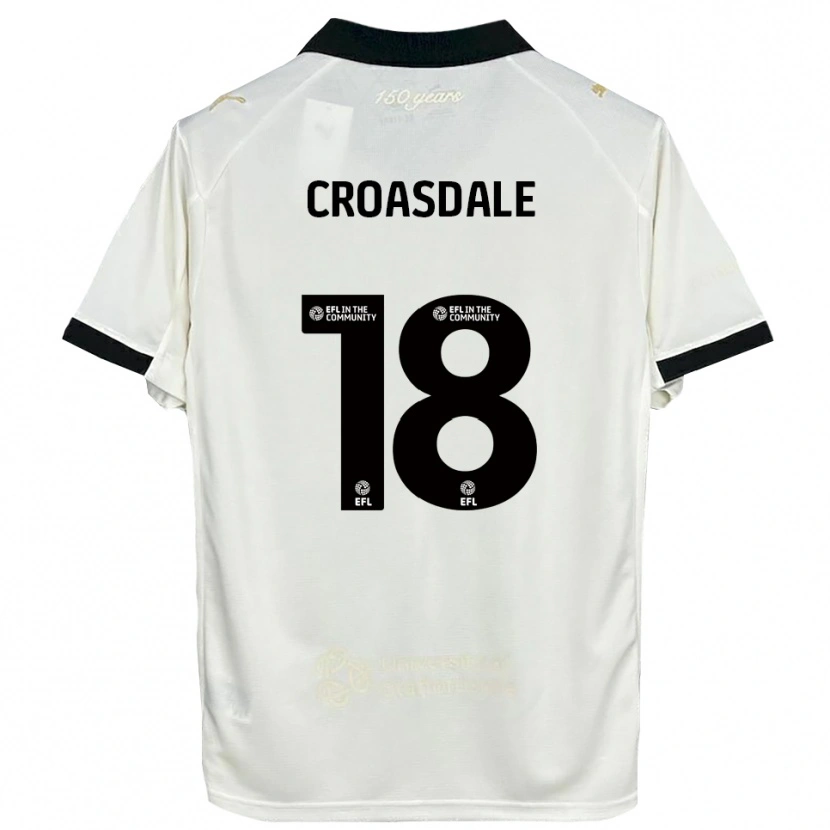 Danxen Dames Ryan Croasdale #18 Gebroken Wit Zwart Thuisshirt Thuistenue 2025/26 T-Shirt België