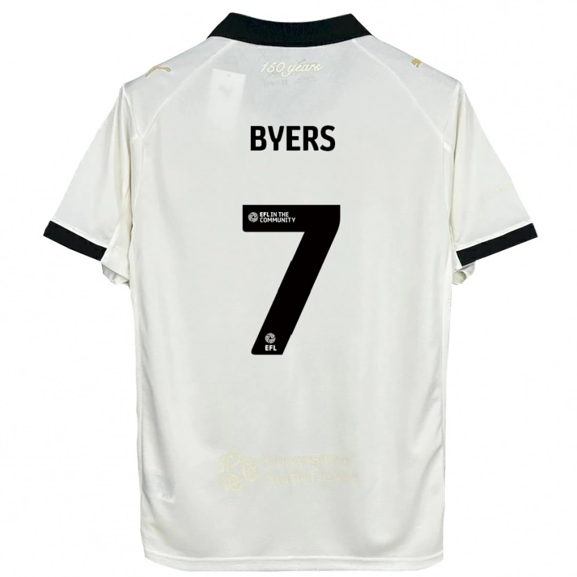 Danxen Dames George Byers #7 Gebroken Wit Zwart Thuisshirt Thuistenue 2025/26 T-Shirt België