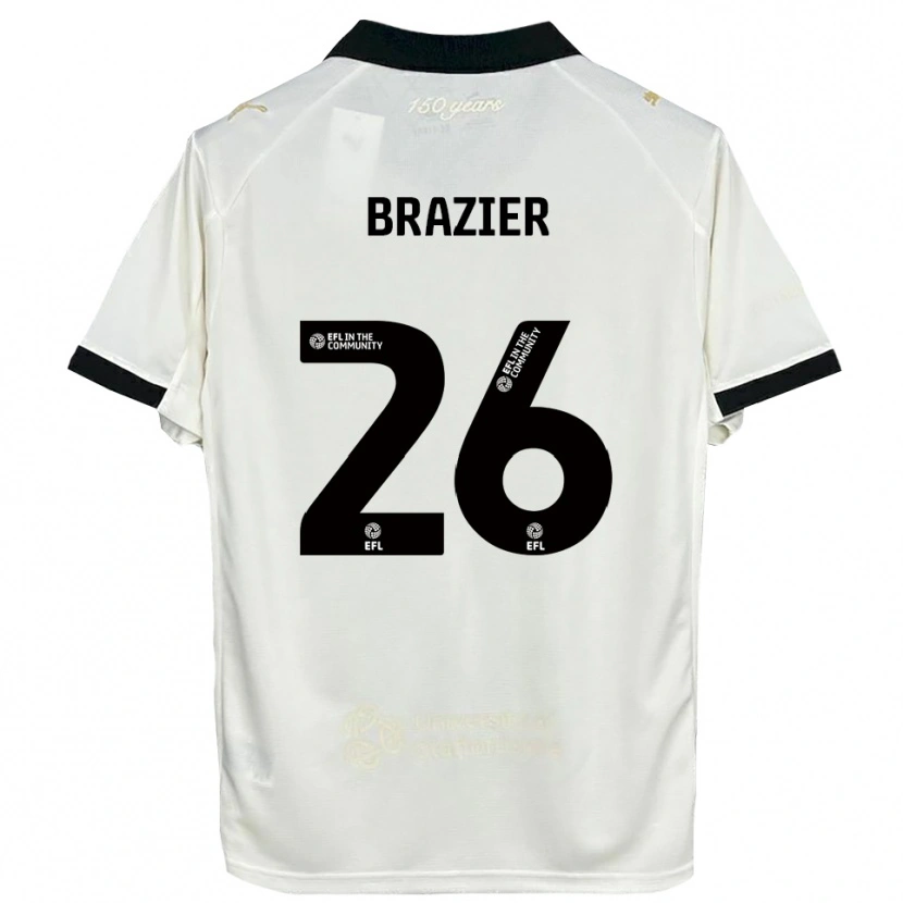 Danxen Dames Liam Brazier #26 Gebroken Wit Zwart Thuisshirt Thuistenue 2025/26 T-Shirt België