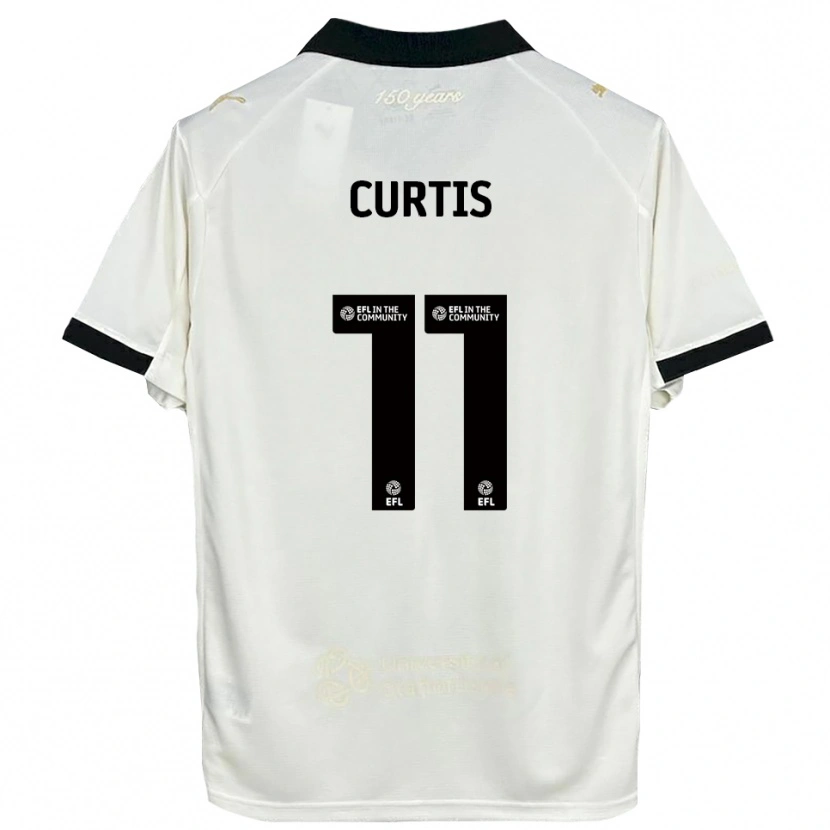 Danxen Dames Ronan Curtis #11 Gebroken Wit Zwart Thuisshirt Thuistenue 2025/26 T-Shirt België