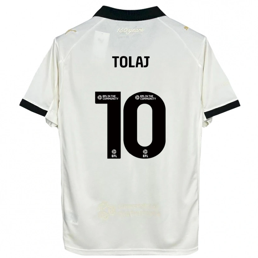 Danxen Dames Lorent Tolaj #10 Gebroken Wit Zwart Thuisshirt Thuistenue 2025/26 T-Shirt België
