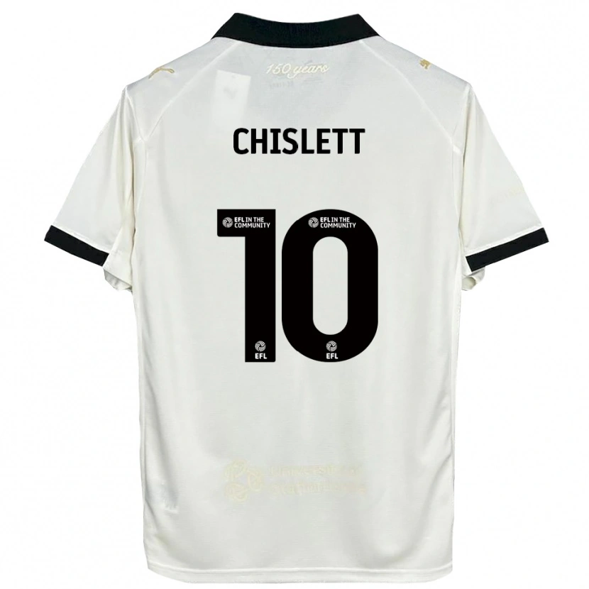 Danxen Dames Ethan Chislett #10 Gebroken Wit Zwart Thuisshirt Thuistenue 2025/26 T-Shirt België