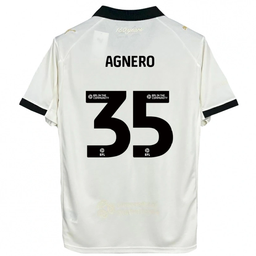 Danxen Dames Karl Agnero #35 Gebroken Wit Zwart Thuisshirt Thuistenue 2025/26 T-Shirt België