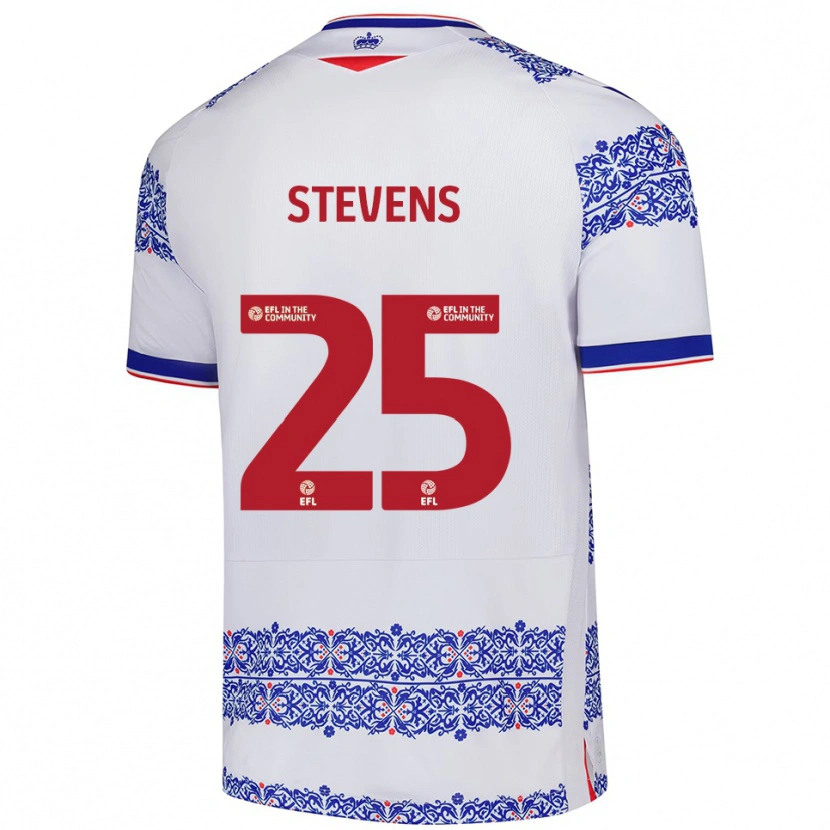 Danxen Dames Jack Stevens #25 Wit Blauw Thuisshirt Thuistenue 2025/26 T-Shirt België