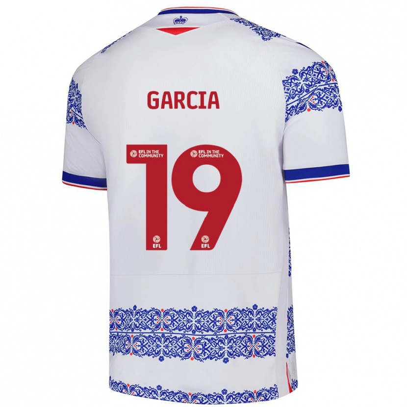 Danxen Dames Andre Garcia #19 Wit Blauw Thuisshirt Thuistenue 2025/26 T-Shirt België
