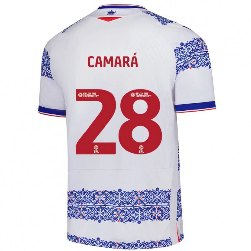 Danxen Dames Mamadi Camará #28 Wit Blauw Thuisshirt Thuistenue 2025/26 T-Shirt België
