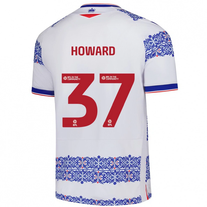 Danxen Dames Luke Howard #37 Wit Blauw Thuisshirt Thuistenue 2025/26 T-Shirt België