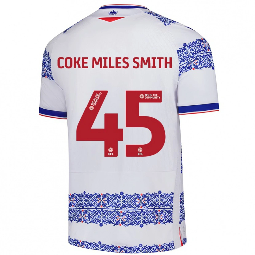 Danxen Dames Kiyan Coke Miles Smith #45 Wit Blauw Thuisshirt Thuistenue 2025/26 T-Shirt België