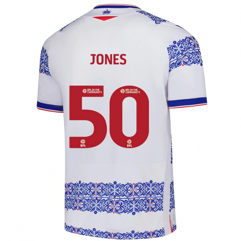 Danxen Dames Jerae Jones #50 Wit Blauw Thuisshirt Thuistenue 2025/26 T-Shirt België