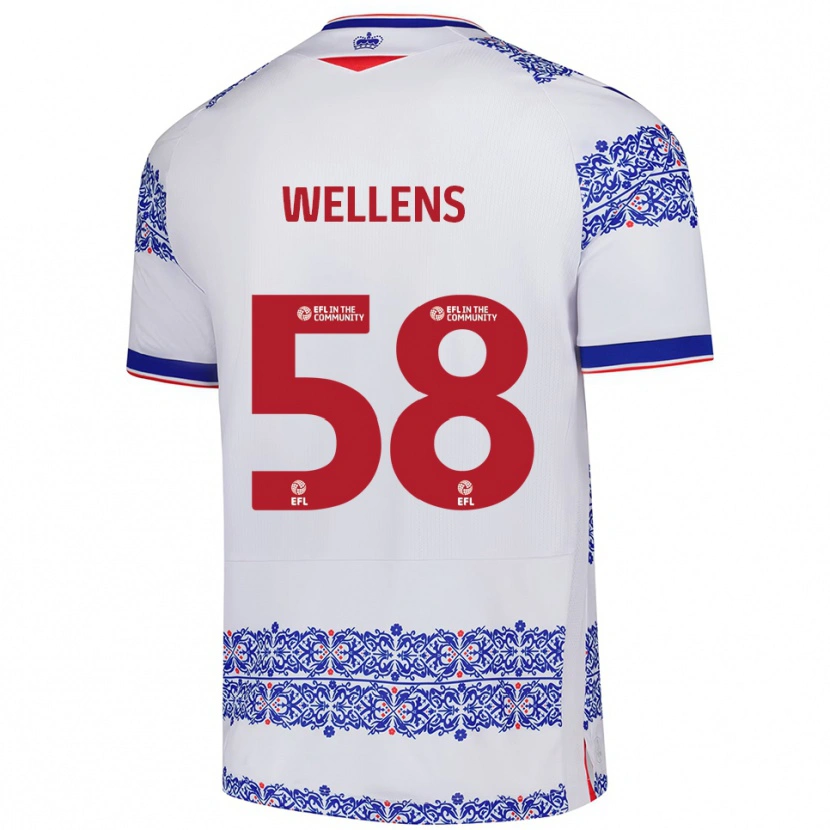 Danxen Dames Charlie Wellens #58 Wit Blauw Thuisshirt Thuistenue 2025/26 T-Shirt België