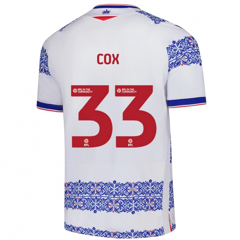 Danxen Dames Bella Cox #33 Wit Blauw Thuisshirt Thuistenue 2025/26 T-Shirt België