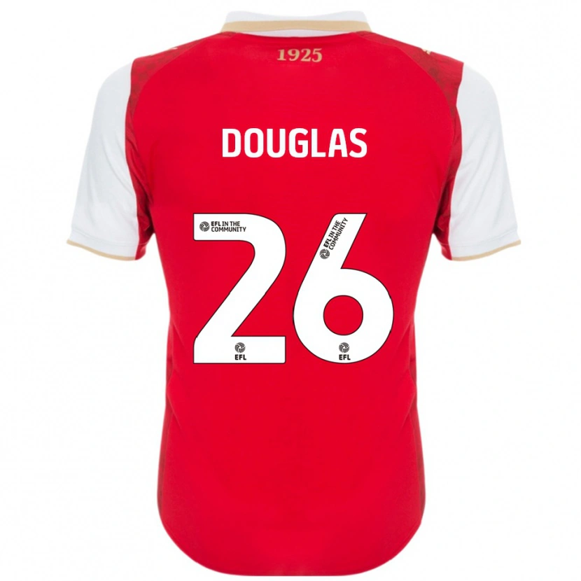 Danxen Dames Hamish Douglas #26 Rood Wit Thuisshirt Thuistenue 2025/26 T-Shirt België
