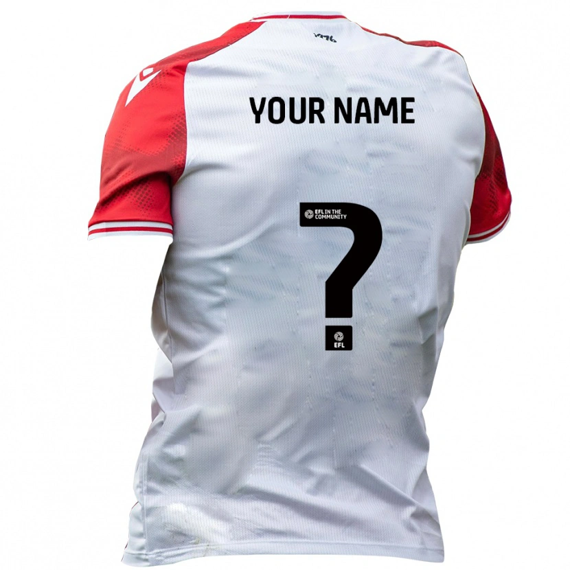Danxen Dames Uw Naam #0 Wit Rood Thuisshirt Thuistenue 2025/26 T-Shirt België