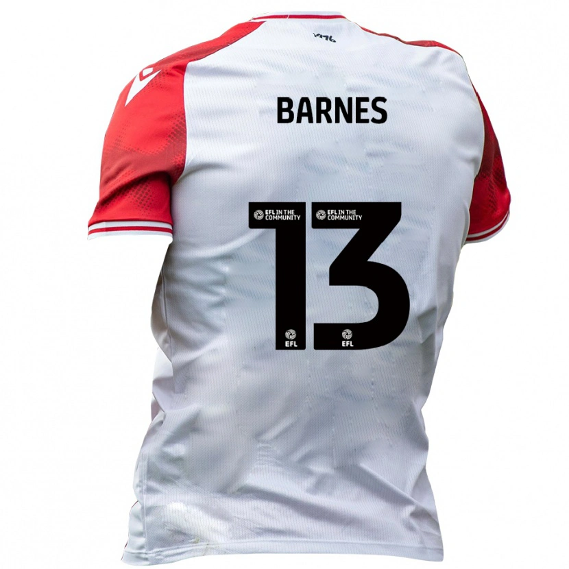 Danxen Dames Callum Barnes #13 Wit Rood Thuisshirt Thuistenue 2025/26 T-Shirt België