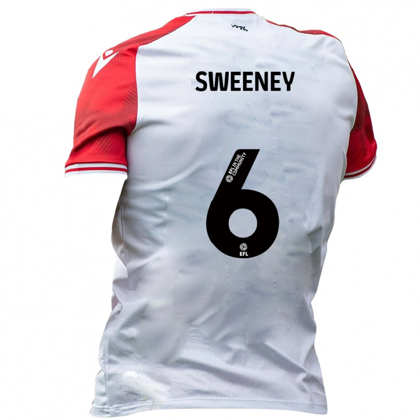 Danxen Dames Dan Sweeney #6 Wit Rood Thuisshirt Thuistenue 2025/26 T-Shirt België