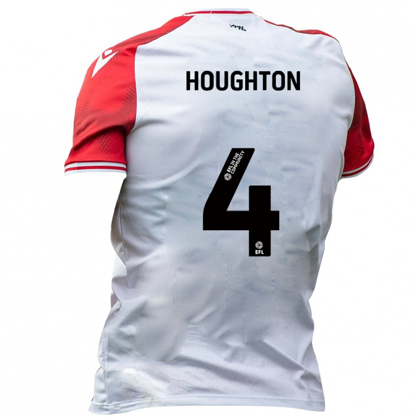 Danxen Dames Jordan Houghton #4 Wit Rood Thuisshirt Thuistenue 2025/26 T-Shirt België