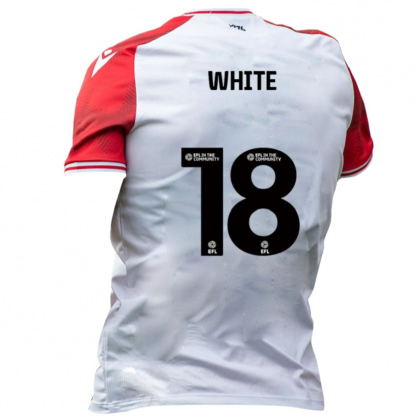 Danxen Dames Harvey White #18 Wit Rood Thuisshirt Thuistenue 2025/26 T-Shirt België