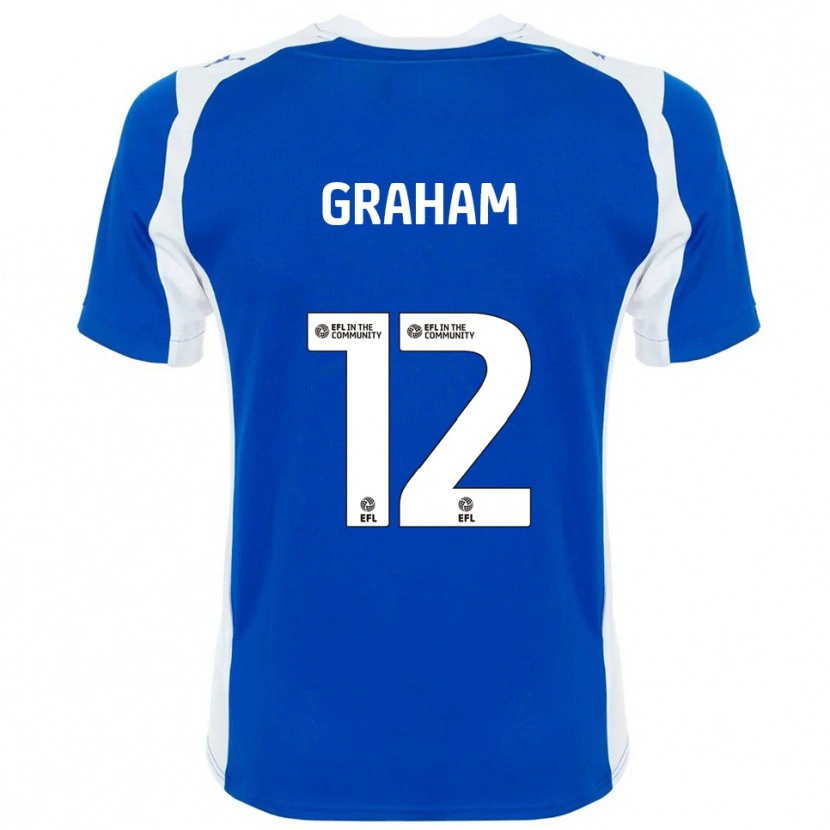 Danxen Dames Leo Graham #12 Blauw Wit Thuisshirt Thuistenue 2025/26 T-Shirt België