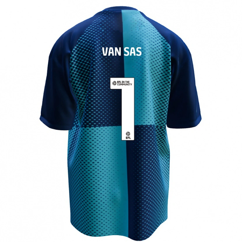 Danxen Dames Mikki Van Sas #1 Blauw Hemelsblauw Thuisshirt Thuistenue 2025/26 T-Shirt België