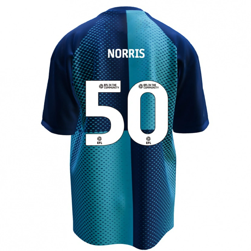 Danxen Dames Will Norris #50 Blauw Hemelsblauw Thuisshirt Thuistenue 2025/26 T-Shirt België