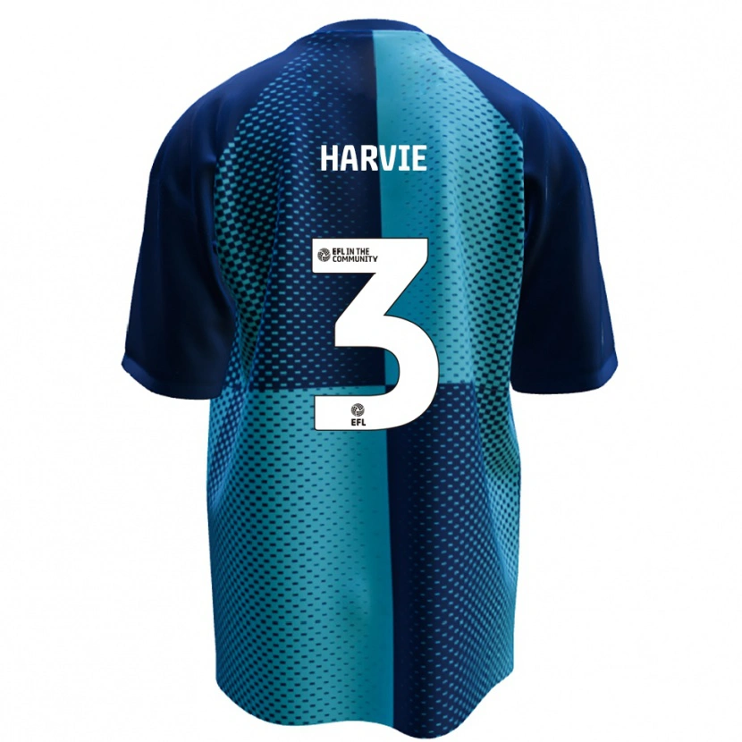 Danxen Dames Daniel Harvie #3 Blauw Hemelsblauw Thuisshirt Thuistenue 2025/26 T-Shirt België
