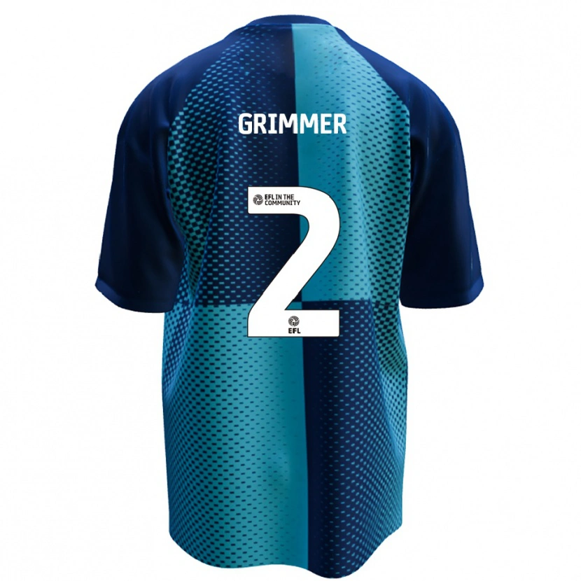 Danxen Dames Jack Grimmer #2 Blauw Hemelsblauw Thuisshirt Thuistenue 2025/26 T-Shirt België