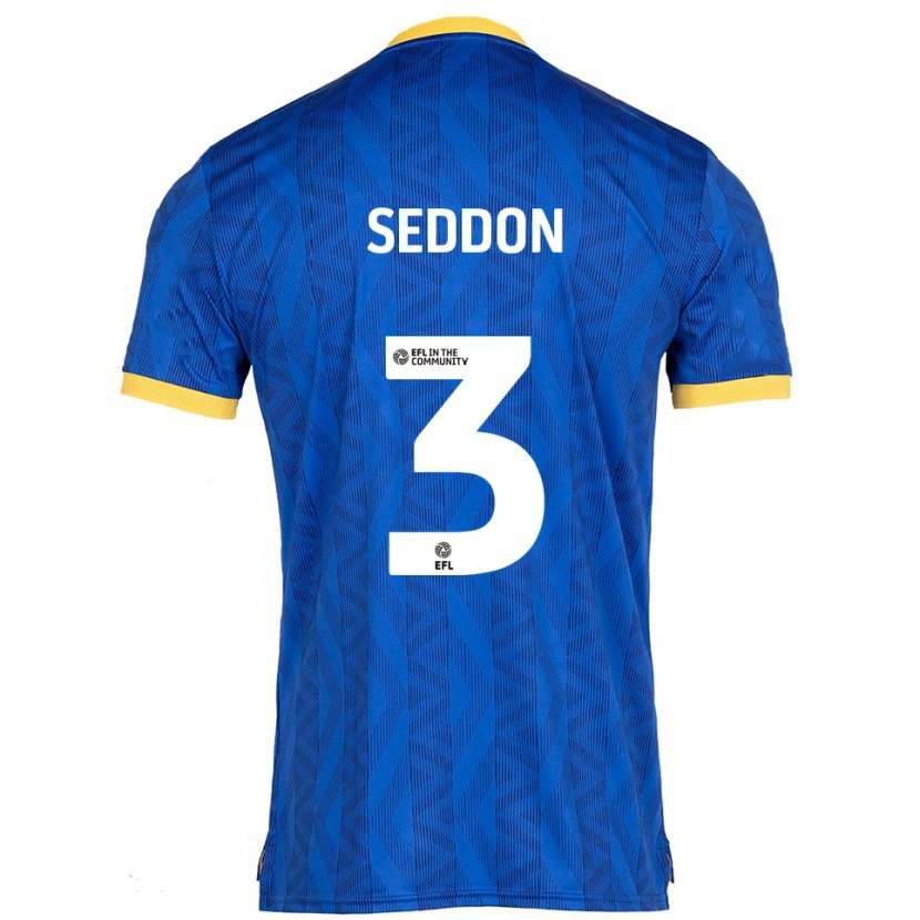 Danxen Dames Steve Seddon #3 Marine Geel Thuisshirt Thuistenue 2025/26 T-Shirt België