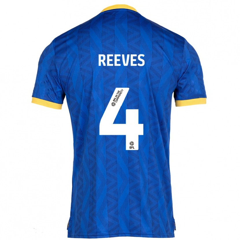 Danxen Dames Jake Reeves #4 Marine Geel Thuisshirt Thuistenue 2025/26 T-Shirt België