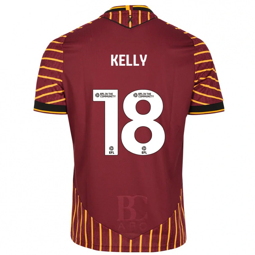 Danxen Dames Ciaran Kelly #18 Oranje Bordeauxrood Thuisshirt Thuistenue 2025/26 T-Shirt België