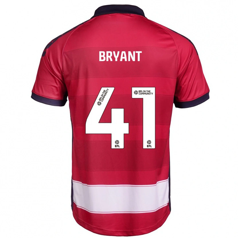 Danxen Dames Jacob Bryant #41 Rood Wit Thuisshirt Thuistenue 2025/26 T-Shirt België