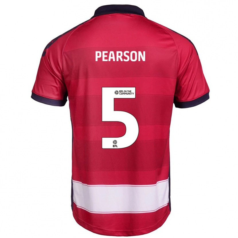 Danxen Dames Matty Pearson #5 Rood Wit Thuisshirt Thuistenue 2025/26 T-Shirt België