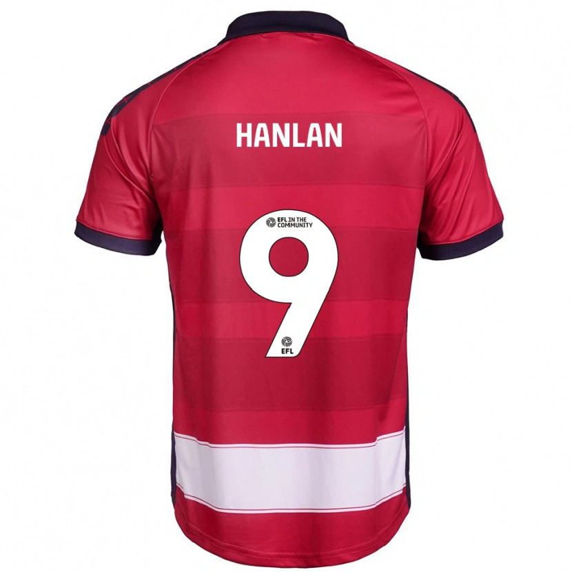 Danxen Dames Brandon Hanlan #9 Rood Wit Thuisshirt Thuistenue 2025/26 T-Shirt België