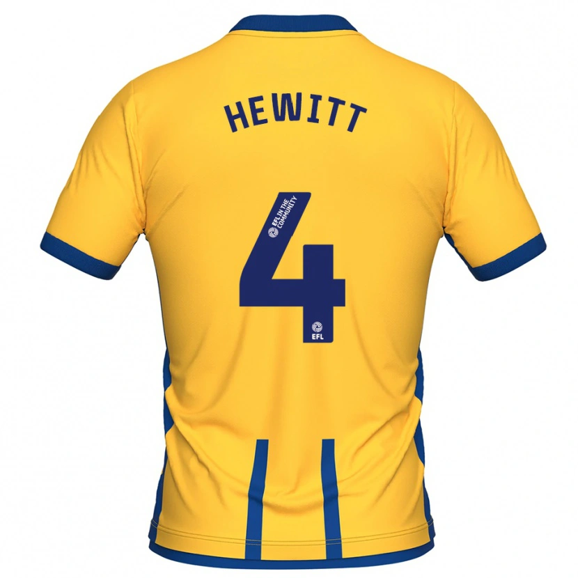 Danxen Dames Elliott Hewitt #4 Geel Blauw Thuisshirt Thuistenue 2025/26 T-Shirt België