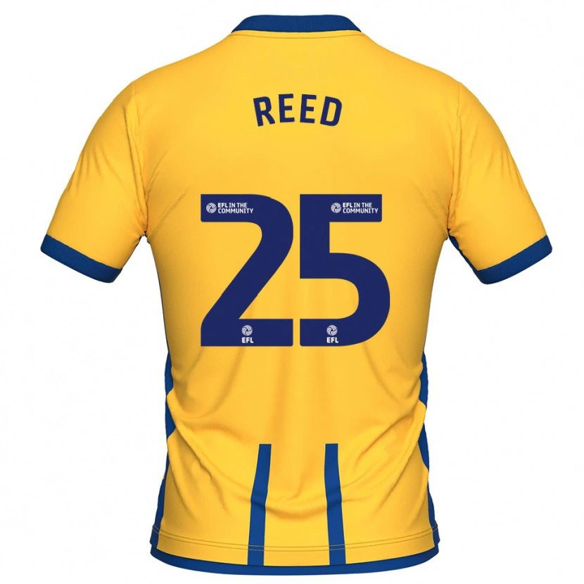 Danxen Dames Louis Reed #25 Geel Blauw Thuisshirt Thuistenue 2025/26 T-Shirt België