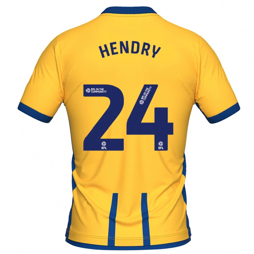 Danxen Dames Regan Hendry #24 Geel Blauw Thuisshirt Thuistenue 2025/26 T-Shirt België