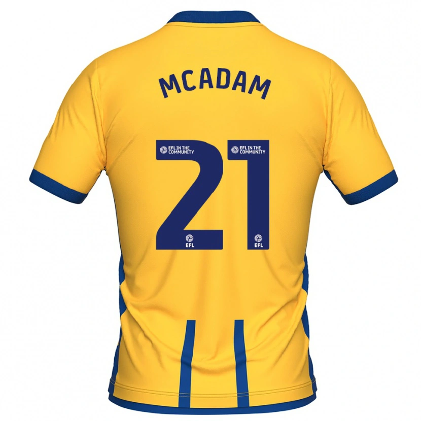 Danxen Dames Kyle Mcadam #21 Geel Blauw Thuisshirt Thuistenue 2025/26 T-Shirt België
