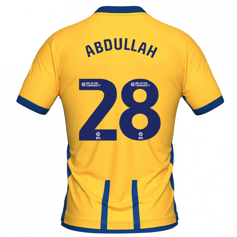Danxen Dames Mckeal Abdullah #28 Geel Blauw Thuisshirt Thuistenue 2025/26 T-Shirt België