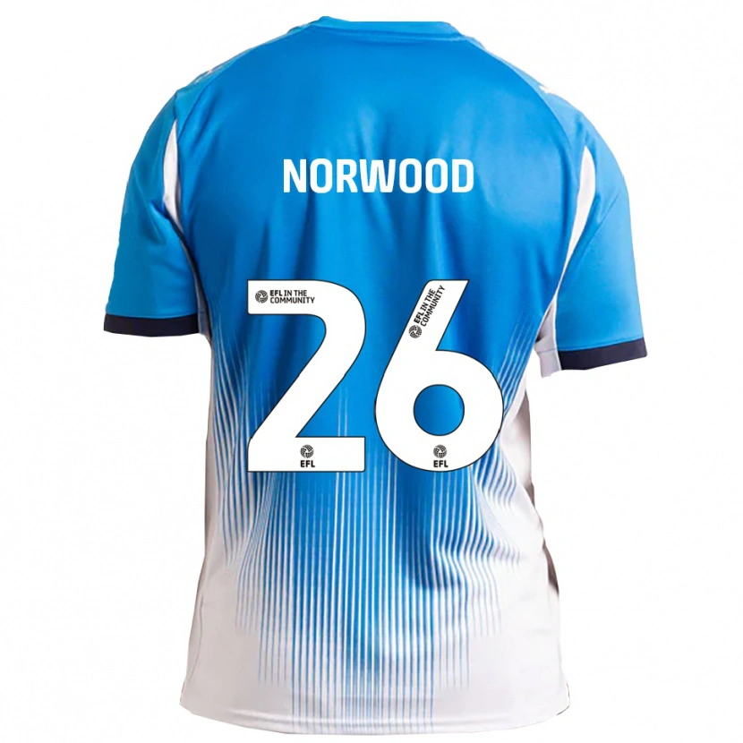 Danxen Dames Oliver Norwood #26 Blauw Wit Thuisshirt Thuistenue 2025/26 T-Shirt België