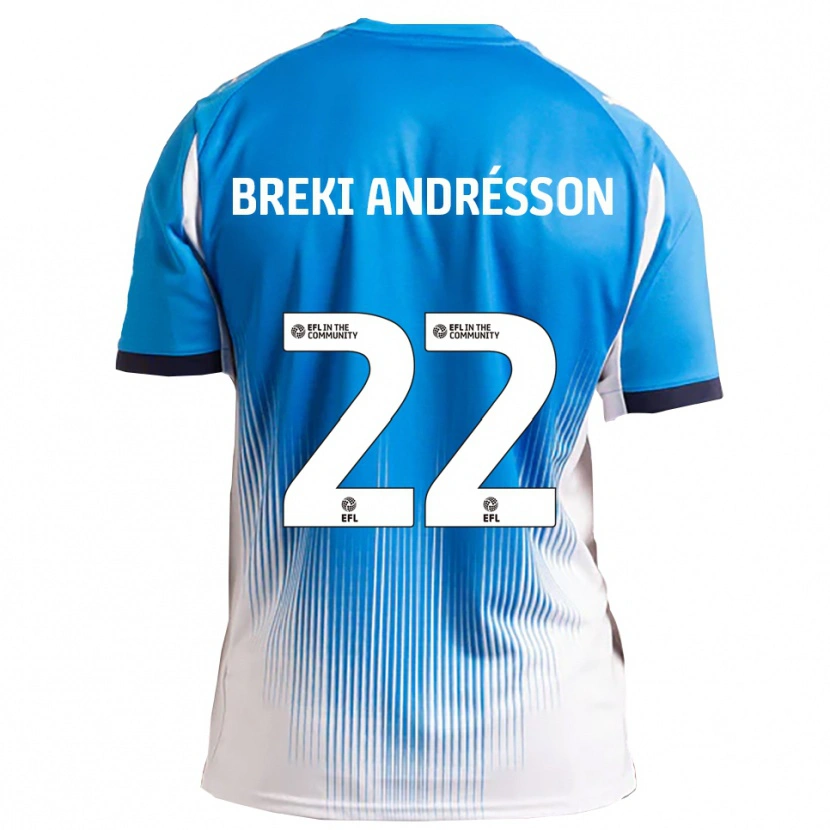 Danxen Dames Benoný Breki Andrésson #22 Blauw Wit Thuisshirt Thuistenue 2025/26 T-Shirt België