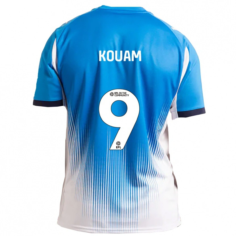 Danxen Dames Marcus Kouam #9 Blauw Wit Thuisshirt Thuistenue 2025/26 T-Shirt België