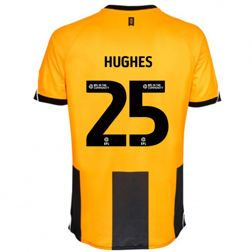 Danxen Dames Ben Hughes #25 Oranje Zwart Thuisshirt Thuistenue 2025/26 T-Shirt België