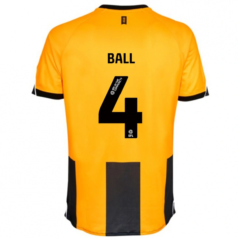 Danxen Dames Dominic Ball #4 Oranje Zwart Thuisshirt Thuistenue 2025/26 T-Shirt België