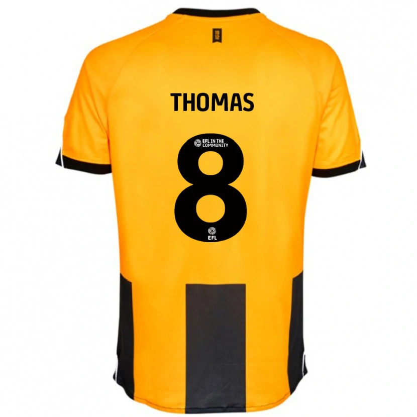 Danxen Dames George Thomas #8 Oranje Zwart Thuisshirt Thuistenue 2025/26 T-Shirt België