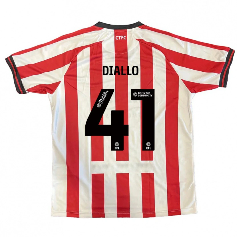 Danxen Dames Mamadou Diallo #41 Rood Wit Zwart Thuisshirt Thuistenue 2025/26 T-Shirt België